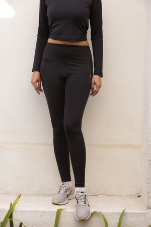 The Georgina High-Waisted Multi-Pocket Gym Co-Ord Set | Black