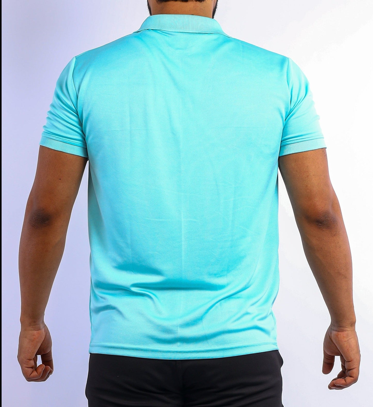 The Jack polo neck sports T shirt- Water Blue