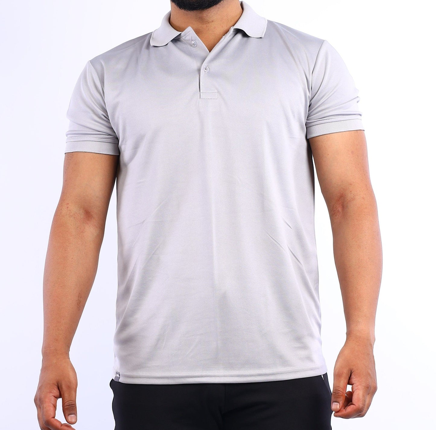 The Jack polo neck sports T shirt- Grey