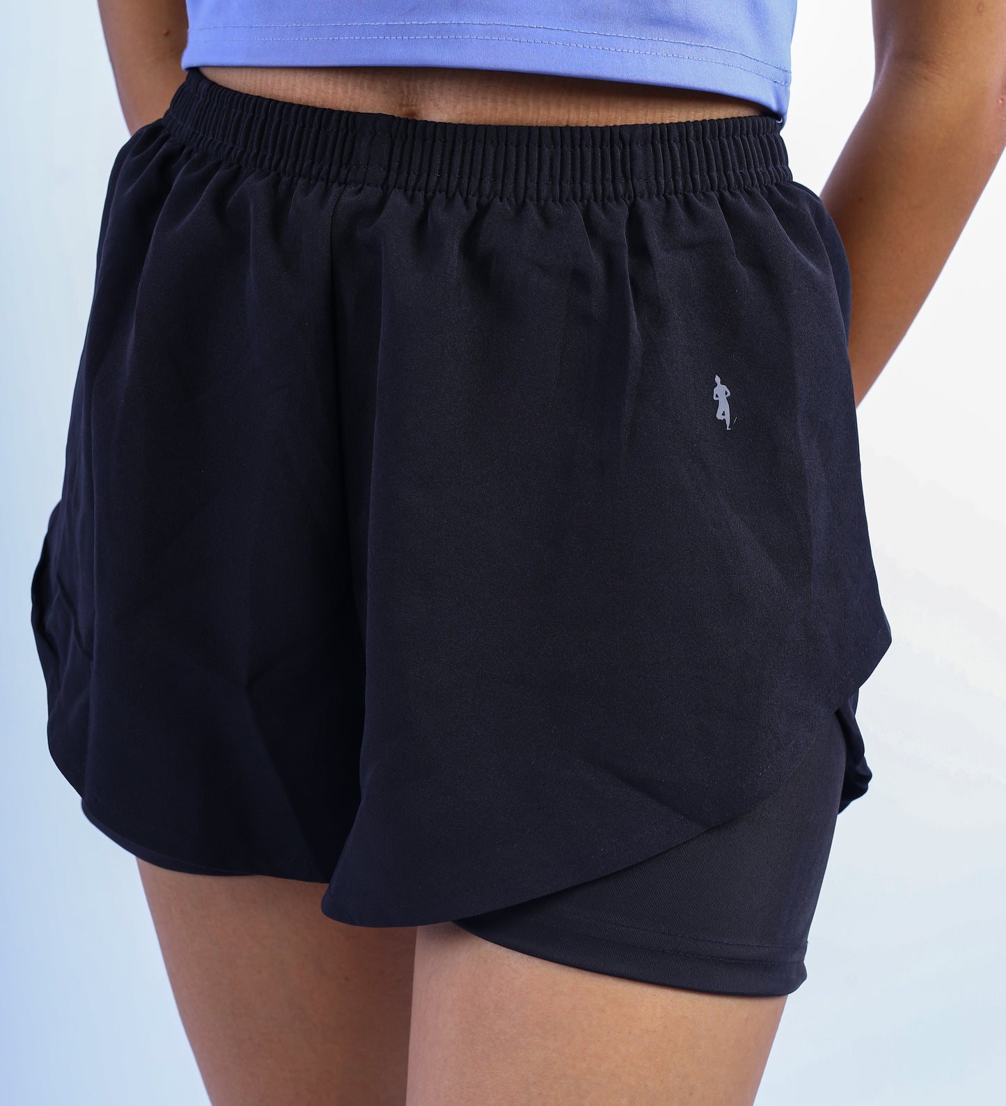 The Alexis Running Shorts Set-Black