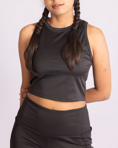 The Blair crop top-Black