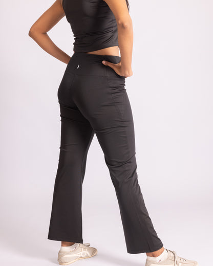 The Rachel Flared Trousers-Black