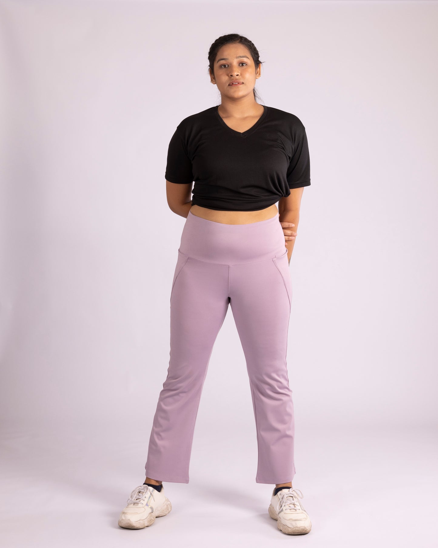 The Rachel Flared Trousers-Lavender