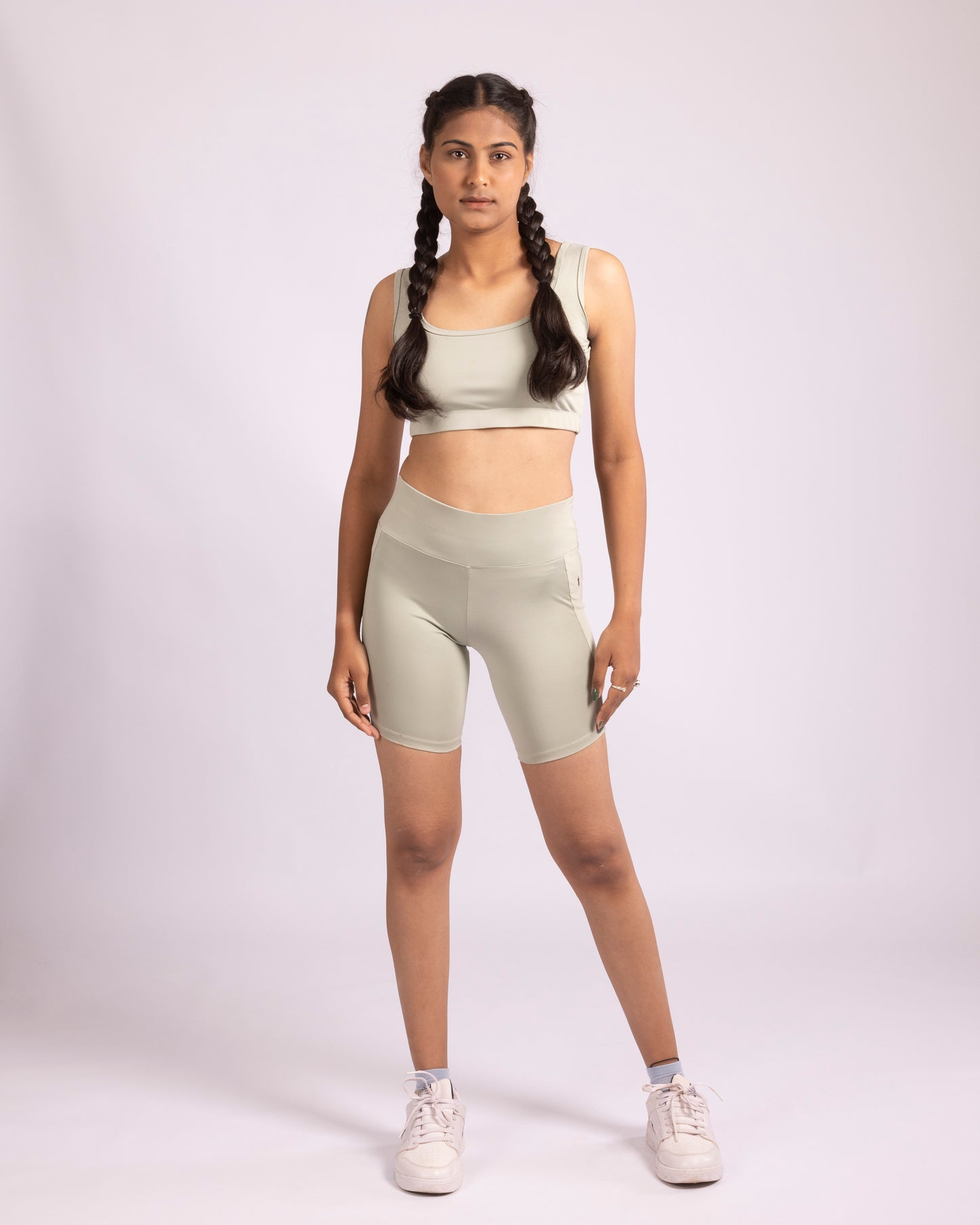 The Donna crop top-Sage green