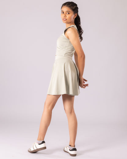 The Veronica Tennis skirt-Sage green