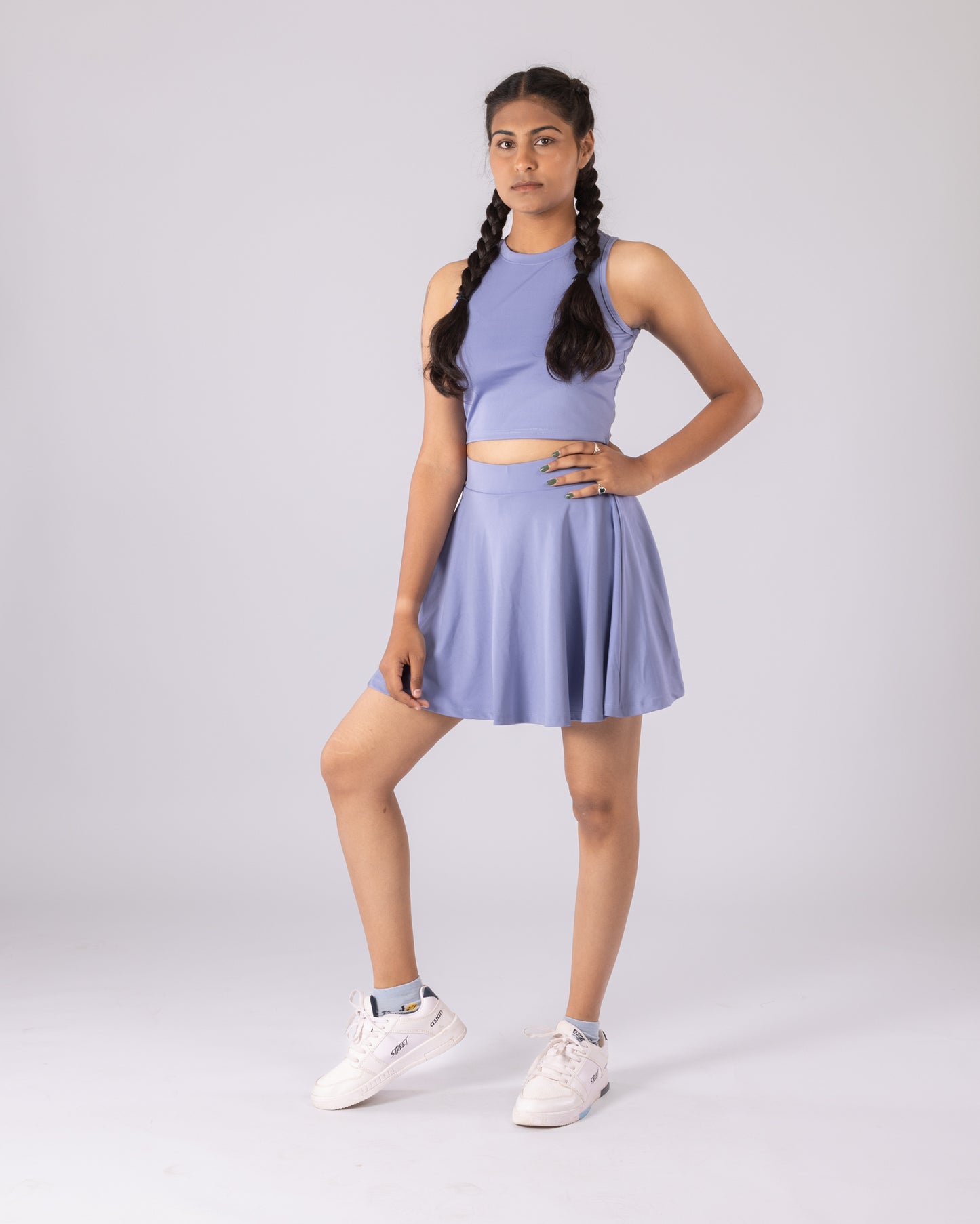 The Veronica Tennis skirt-Powder blue