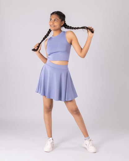 The Veronica Tennis skirt-Powder blue