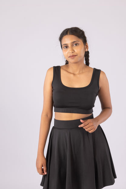 The Donna crop top-Black