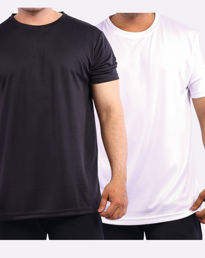 The Harry sports value pack of 2 Round neck T shirt - Black, white