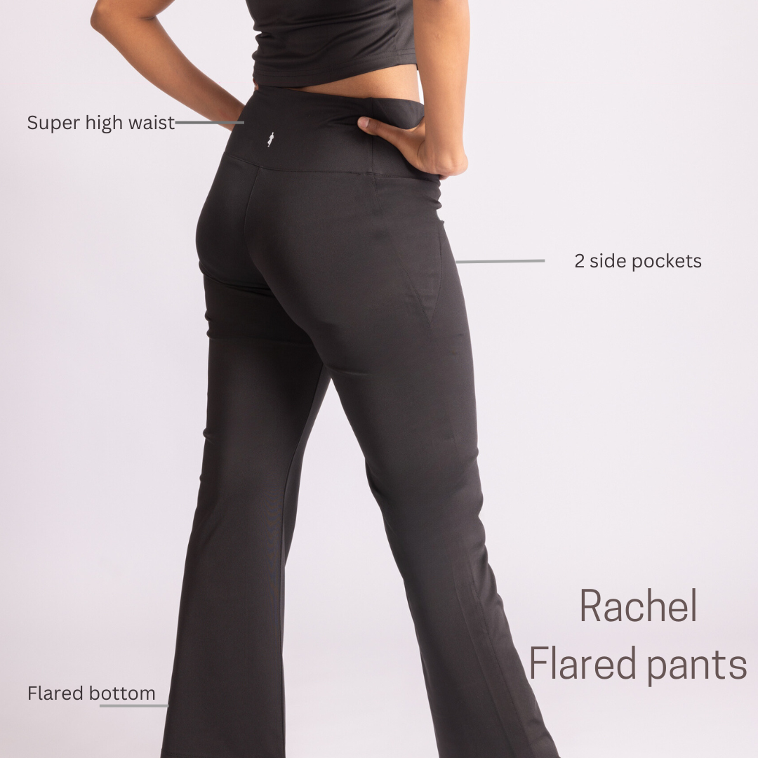 The Rachel Flared Trousers-Black