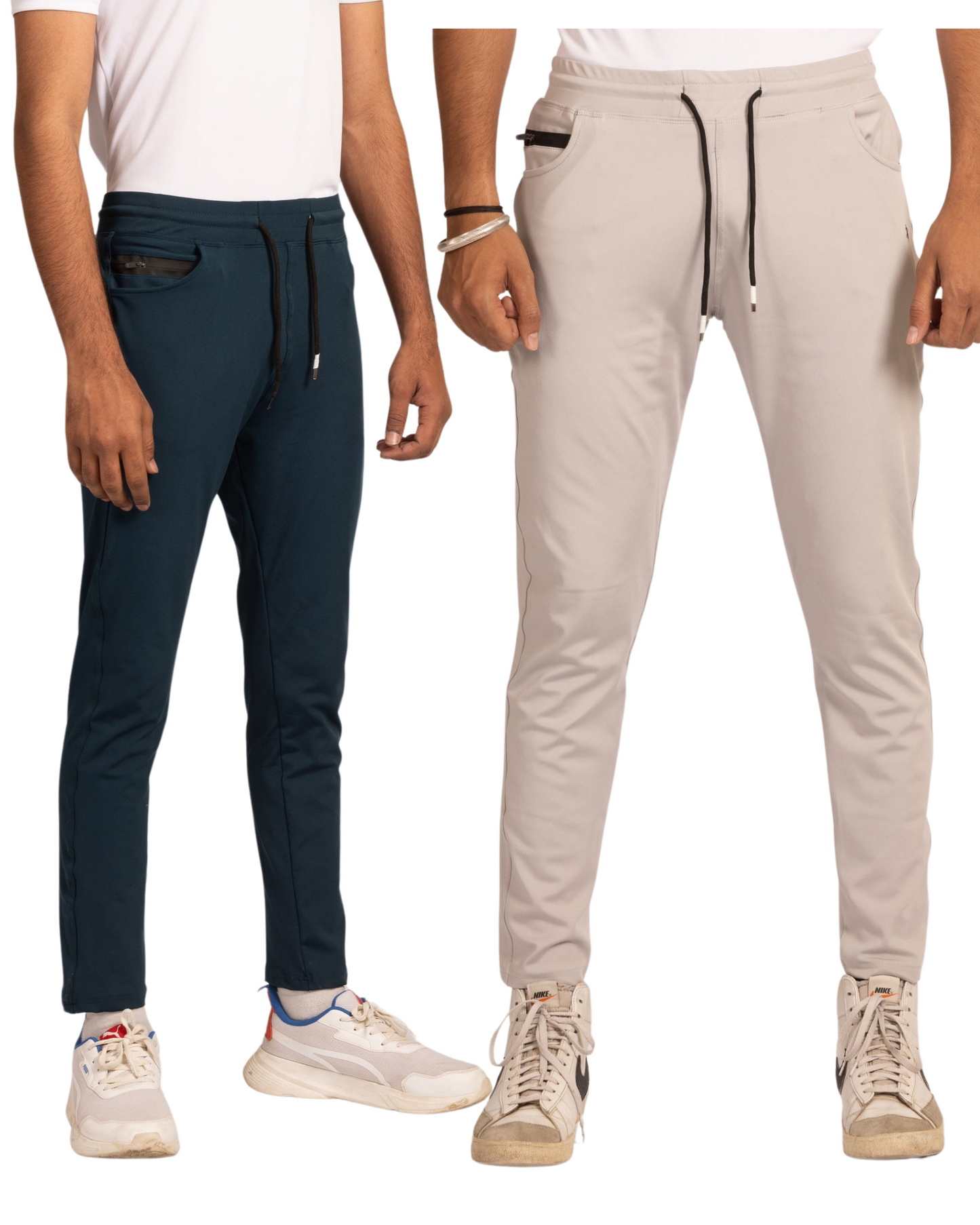 The Harvey slim fit value pack of 2 joggers- Navy Blue, beige