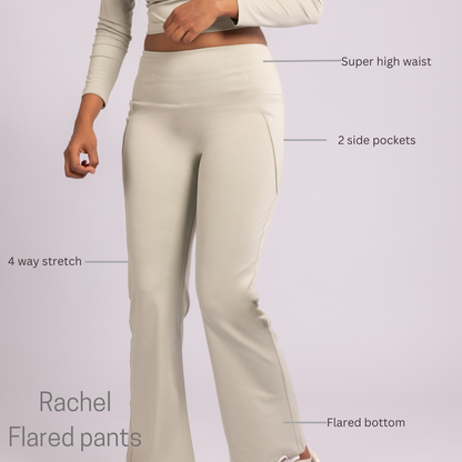 The Rachel Flared Trousers-Sage green