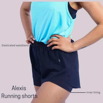 The Alexis Running Shorts-Black