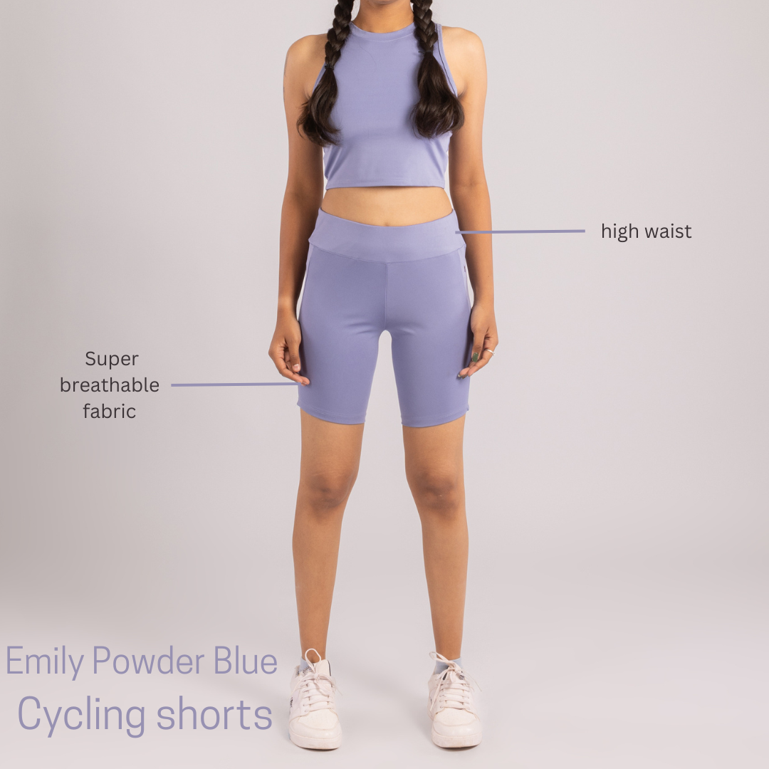 The Emily cycling shorts- Powder Blue